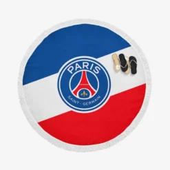 Paris Saint Germain FC Unique Football Player Round Beach Towel