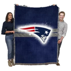 Partriots Professional American Football Team Woven Blanket