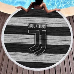 Passionate Football Club Juventus Logo Round Beach Towel 1