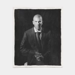 Passionate Football Zinedine Zidane Sherpa Fleece Blanket 1