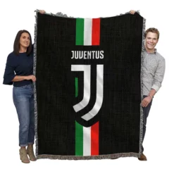 Passionate Italian Football Club Juventus Logo Woven Blanket