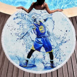 Passionate NBA Stephen Curry Round Beach Towel 1