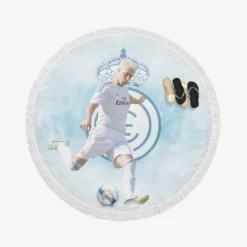 Passionate Sports Player Sergio Ramos Round Beach Towel