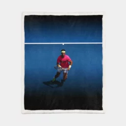 Passionate Tennis Player Rafael Nadal Sherpa Fleece Blanket 1