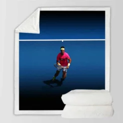 Passionate Tennis Player Rafael Nadal Sherpa Fleece Blanket