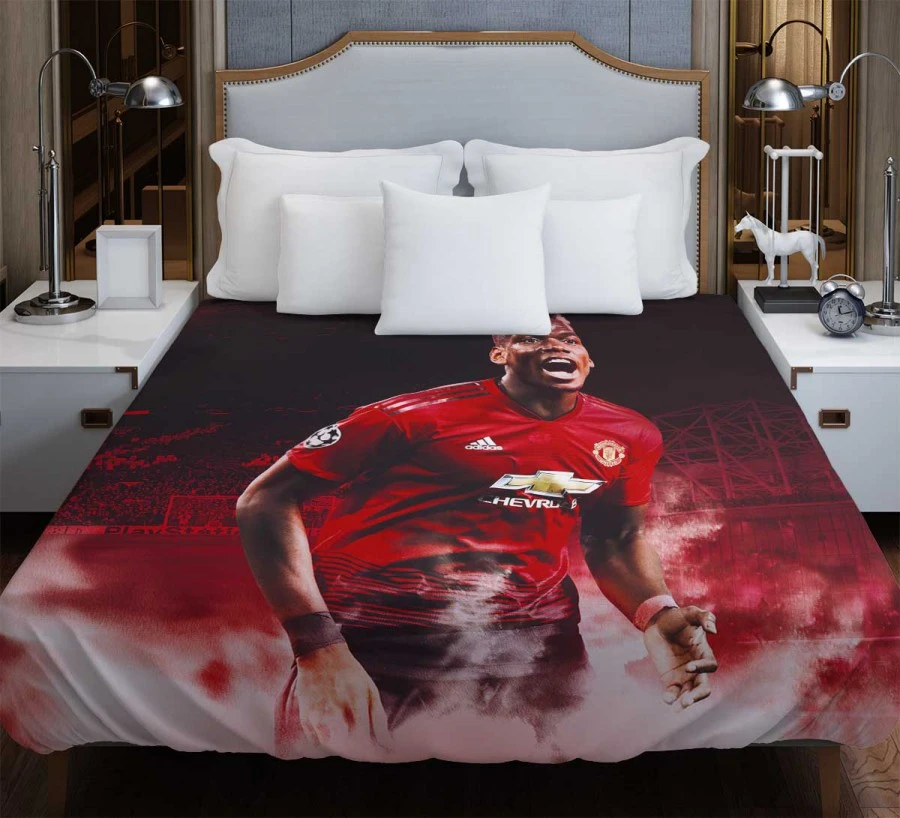 Paul Pogba Athletic United Soccer Player Duvet Cover