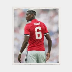 Paul Pogba Capable United Soccer Player Sherpa Fleece Blanket 1