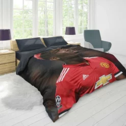 Paul Pogba Committed United Sports Player Duvet Cover 1