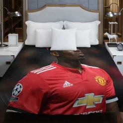 Paul Pogba Committed United Sports Player Duvet Cover