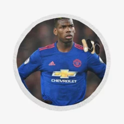 Paul Pogba Dependable United sports Player Round Beach Towel