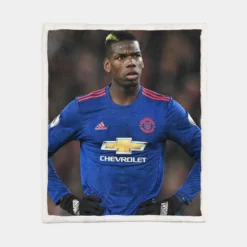 Paul Pogba Dependable United sports Player Sherpa Fleece Blanket 1