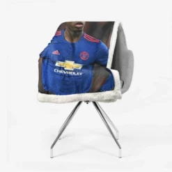 Paul Pogba Dependable United sports Player Sherpa Fleece Blanket 2