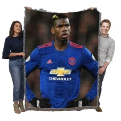 Paul Pogba Dependable United sports Player Woven Blanket