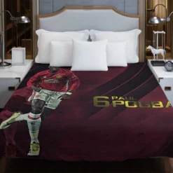 Paul Pogba Energetic Footballer Player Duvet Cover