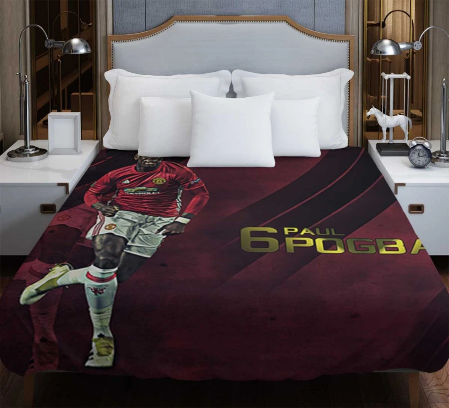 Paul Pogba Energetic Footballer Player Duvet Cover