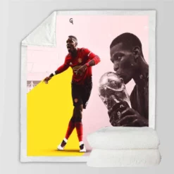 Paul Pogba Footballer Player Sherpa Fleece Blanket