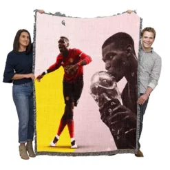 Paul Pogba Footballer Player Woven Blanket