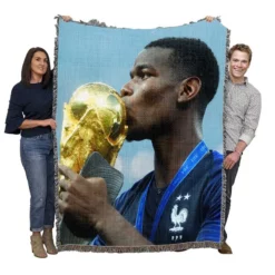 Paul Pogba France World Cup Football Player Woven Blanket