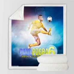 Paul Pogba Juventus Soccer Player Sherpa Fleece Blanket