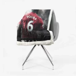 Paul Pogba Quick United Sports Player Sherpa Fleece Blanket 2