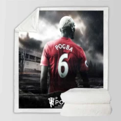 Paul Pogba Quick United Sports Player Sherpa Fleece Blanket