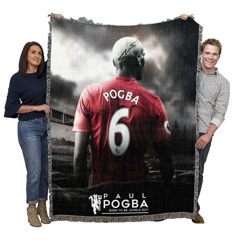 Paul Pogba Quick United Sports Player Woven Blanket