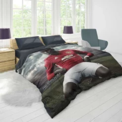 Paul Pogba Spirited Soccer Player Duvet Cover 1