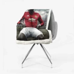 Paul Pogba Spirited Soccer Player Sherpa Fleece Blanket 2