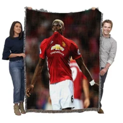 Paul Pogba Spright Man United Football Player Woven Blanket