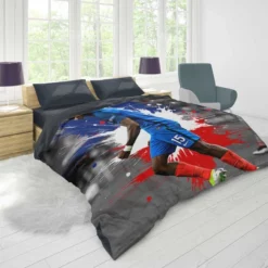 Paul Pogba encouraging French Football Player Duvet Cover 1