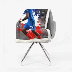 Paul Pogba encouraging French Football Player Sherpa Fleece Blanket 2