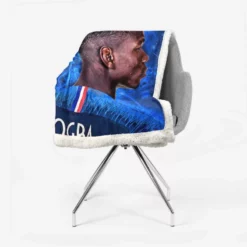 Paul Pogba enduring France Football Player Sherpa Fleece Blanket 2