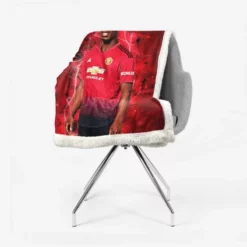 Paul Pogba euphoric United Footballer Player Sherpa Fleece Blanket 2