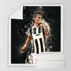 Paulo Bruno Dybala Juventus Star Soccer Player Sherpa Fleece Blanket