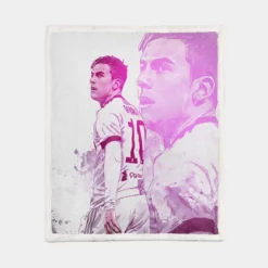 Paulo Bruno Dybala active Football Player Sherpa Fleece Blanket 1