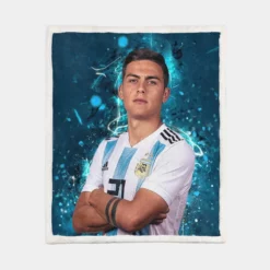 Paulo Bruno Dybala bustling Footballer Player Sherpa Fleece Blanket 1