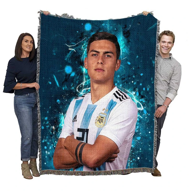 Paulo Bruno Dybala bustling Footballer Player Woven Blanket