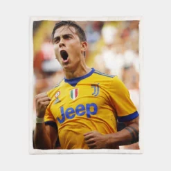 Paulo Bruno Dybala enthusiastic sports Player Sherpa Fleece Blanket 1