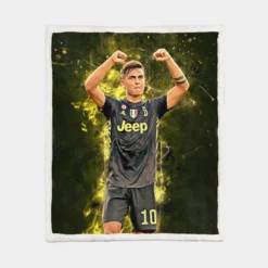 Paulo Bruno Dybala mercurial Juve Soccer Player Sherpa Fleece Blanket 1