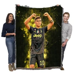 Paulo Bruno Dybala mercurial Juve Soccer Player Woven Blanket