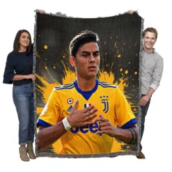 Paulo Bruno Dybala sharp Juve Football Player Woven Blanket