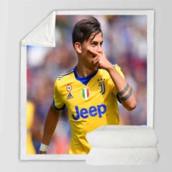 Paulo Bruno Dybala spright Football Player Sherpa Fleece Blanket