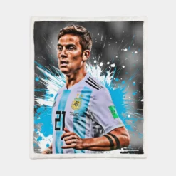 Paulo Dybala Honorable Soccer Player Sherpa Fleece Blanket 1