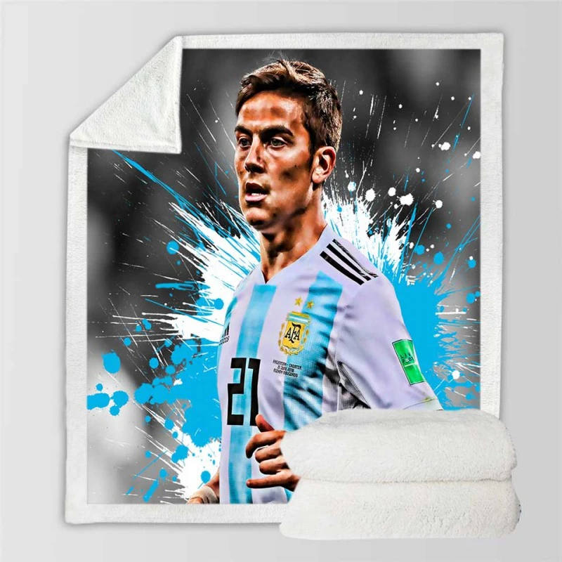 Paulo Dybala Honorable Soccer Player Sherpa Fleece Blanket