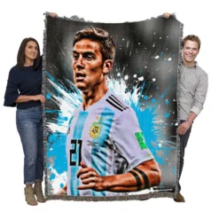 Paulo Dybala Honorable Soccer Player Woven Blanket