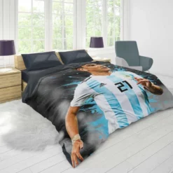 Paulo Dybala athletic Soccer Player Duvet Cover 1