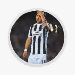 Paulo Dybala committed sports Player Round Beach Towel