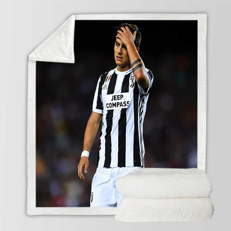 Paulo Dybala committed sports Player Sherpa Fleece Blanket