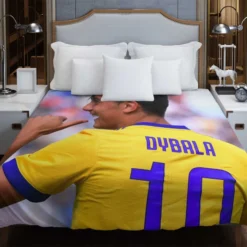 Paulo Dybala confident Soccer Player Duvet Cover