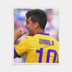 Paulo Dybala confident Soccer Player Sherpa Fleece Blanket 1